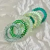 Goma para el pelo de cordón de teléfono azul sal marina sin costuras 2026 Modelo Nuevo Cuerda elástica para el pelo para mujer, Alta elasticidad y Accesorio para el pelo duradero