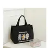 Bolsa de Lona Portátil con un Diseño Elegante, Bolso de Hombro Sencillo para Salidas, Bolso de Mano Compacto, Engrosado para el Viaje Diario, Bolsa para el Almuerzo para el Trabajo