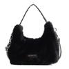 Bolsa de Veludo Acolchoada para Mulheres 2025 Novo Estilo Outono e Inverno Bolsa de Mão Peluda Casual Versátil Bolsa de Ombro Único Transversal