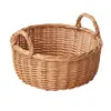 Cesta de Mimbre Personalizada para Pan, Cesta para Bollos al Vapor, Cesta de Almacenamiento para el Hogar, Decoración de Escritorio Tejida a Mano, Cesta para Guardar Huevos y Frutas