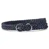 Cinturón Ancho Nuevo Estilo Coreano Tejido a Mano para Mujer, Cinturón Versátil Estilo Ins con Hebilla de Pin, Cinturón de Moda Unisex para Mujer