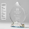Troféu de Cristal Irregular Geométrico Criativo com Pentagrama, Medalha de Prêmio, Troféu de Honra Comemorativa de Prêmio Corporativo