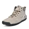 Calçados Masculinos de Grande Tamanho para Comércio Exterior Transfronteiriço, Botas Martin de Inverno, Botas Casuais de Couro de Cano Alto Masculinas para Exterior, Botas Curtas Costuradas à Mão, Botas Masculinas