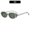 Nuevas Gafas de Sol Retro Simples Casuales Ovaladas en Forma de T Protección Solar de Verano Europeas y Americanas Gafas de Sol de Moda y Personalizadas Gafas de Sol Transfronterizas