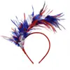 Diadema de Flores de Plumas de Carnaval Transfronterizo Fiesta Fiesta de Desempeño Accesorios para el Cabello de Plumas Diadema Accesorios Retro para el Cabello de Novia