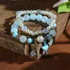 Nuevos brazaletes de estilo étnico, brazaletes de cristal hechos a mano de nicho para estudiantes, niñas, parejas y mejores amigos, al por mayor