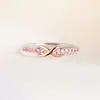 Amazon Comercio Electrónico Transfronterizo Nuevo Anillo Bucle Infinito Anillo de Luz Compacto para Arco Anillo de Lujo Exquisito para Mujeres
