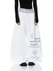 Primavera y Otoño Letra Americana Perforación Caliente Bloque de Color Pantalones Deportivos Casuales de Pierna Ancha Sueltos para Mujer Danza de Jazz de Moda