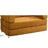 Sofá Compacto de Tela Retro para Apartamentos Pequeños, Sofá Cama Modular Perezoso Plegable de Estilo Vintage para Dos o Tres Personas