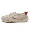 K6806 Zapatos de Entrenamiento Alemanes Casuales Estilo Viento Suela Gruesa para Mujer 2026 Otoño Nuevos Zapatos Blancos Transpirables Slip-on Zapatos Planos Antideslizantes