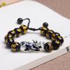 Amazon Pulsera 3D Oro Arena Vietnamita Sensible a la Temperatura Cambia de Color Seis Proverbios Infantiles Joyería Pulsera Obsidiana