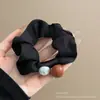 Novo Estilo Coreano de Alta Qualidade Elástico de Cabelo Intestino de Pérola Corda de Cabelo para Mulheres Elástico de Cabelo de Cetim Argola para Rabo de Cavalo Alto Acessórios de Cabelo Outono/Inverno
