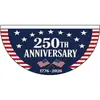 Produto de Venda Quente Transfronteiriça: Bandeira Americana em Forma de Leque do 250º Dia da Independência, Bandeira Semicircular, Decoração de Jardim ao Ar Livre, Bandeira de Poliéster