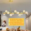 Luminária Pendente de Vidro para Restaurante de Luxo Leve Feijão Mágico, Design Criativo Minimalista Italiano, Luminária de Mesa para Sala de Jantar de Villa, Sem Alumínio