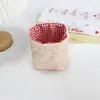 Cesta de Tela para Almacenamiento Estilo Coreano para Niñas, Contenedor Mini de Escritorio Suave y Lindo para Cosméticos, Cesta para Guardar Llaves y Artículos Varios