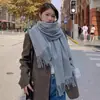 Bufanda Chal para Mujer, Nueva Manta para Siesta de Oficina de Otoño e Invierno, Manta Exterior Cálida de Lana de Alta Calidad