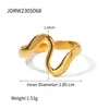 Anel Jieding de Aço Inoxidável Nicho Alta Qualidade Temperamento Fashionable Oco Aço Titânio Joia de Mão Ouro 18K Exclusivo Transfronteiriço