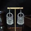 Pendientes de gota de agua geométricos de estilo étnico bohemio europeo y americano, atracciones turísticas retro, pendientes de borla largos, venta al por mayor