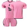 2425 Miami Número de Casa 10 Camiseta de Fútbol de Messi 9 Camiseta de Suárez Conjunto Rosa Camiseta de Fútbol de Moda