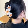 Clip de flor de huevo de color caramelo de color, foto de vacaciones de verano junto al mar, temperamento, clip de tiburón para el cabello, accesorios para el cabello