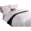 Juego de Ropa de Cama de Hotel de Cuatro Piezas, Juego Blanco de Sábana y Funda de Edredón de Tres Piezas para Casas de Huéspedes, Sábana Ajustable, Juego de Colcha de Hotel