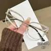Moda Europeia e Americana Ins Espelho Plano Metal Tendência Armação de Óculos Gatinho Feminino Transfronteiriço Ins Mudança de Cor Óculos Anti Luz Azul