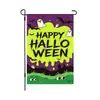 Bandeira de jardim de Halloween temu Amazon transfronteiriça poliéster linho decoração de quintal bandeira em forma de leque com listras