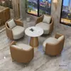 Sala de Espera Sofá de Recepción Set Hotel Cafetería Balcón Lujo Ligero Salón de Belleza Mesa y Sillas de Reunión Set