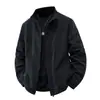 Chaqueta de Negocios Estilo Japonés para Hombre de Primavera y Otoño, Cuello Alto, Chaqueta Casual Holgada, Color Sólido, Top Sencillo para Hombre, Transfronterizo