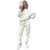 Ropa de Otoño e Invierno Europea y Americana Transfronteriza Sudadera con Cuello Redondo Estampada Traje de Pantalón Moda Casual para Mujer Sudadera de Manga Larga Traje Stock Disponible