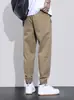 Nuevos Pantalones Harem Sueltos con Cordón, Patchwork Elástico en la Cintura, para Primavera y Otoño, de Marca Moderna, Ropa de Trabajo Deportiva Casual para Hombre