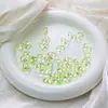 Dingyi Transparente Melocotón Pequeño Luna Fría Acrílico Galvanizado Agujero Pasante Cuentas Sueltas Hecho a Mano Resistente al Desgaste Pulsera DIY Accesorios de Joyería