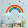 Zsz1062-c Estrellas Arcoíris Nubes Coloridas Creativas Calcomanías de Pared Sala de Estar Dormitorio Pared de Fondo Calcomanías de Pared Decorativas