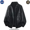 Chaqueta vintage lavada de algodón puro de alta calidad marca NASA para hombre, abrigo de moda casual de otoño de lujo ligero moderno
