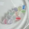 Acrílico 16mm con tacto de goma pintado, cuentas redondas para cadena de teléfono DIY, llavero con cuentas, colgante, materiales al por mayor