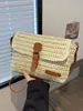 Bolso Cruzado Mensajero Pequeño Retro, Bolso Tejido de Paja de Gama Alta, Bolso Tejido Versátil para Uso Diario, Bolso de Playa de Verano, Diseño de Nicho