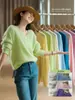 Ropa Única / [Cuello en V / Cuello Redondo / Cárdigan] ¡Enorme! Tejido cepillado de cachemira + lana + seda de 28 hilos