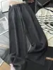 Pantalones de Mujer Ropa de Mujer Elástico Cintura Adelgazante Punto de Caída Pantalones de Lana Rectos de Pierna Ancha Mujer 26 Otoño Invierno Nuevo H091901