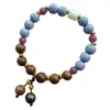 Pulseira de Madeira Asa de Frango Esmaltada Novo Estilo para Mulheres, Joia de Mão para Casal Estilo Chinês Retro Nicho High-End Barraquinha de Feira Noturna