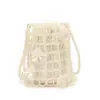 Bolso Tejido de Perlas para Mujer Estilo Nuevo 2026, Elegante y Compacto, Adecuado para Salidas, Monedero y Porta-teléfono, Bolso Cruzado Dulce Floral Hueco