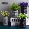Estatua de Piedra Transfronteriza Florero de Flores Secas Artesanías Creativas Decoraciones para Sala de Estar Estatua de Resina Maceta para Planta Suculenta En Stock