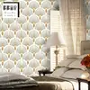 Papel Tapiz de Lujo Ligero Americano Moda Moderna Dorado Dormitorio Comedor Pared de Fondo de TV Pluma de Pavo Revestimiento de Pared