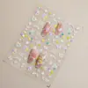 Redanco5D Embutido Popular Desenho Animado Adesivos de Unha Flor de Geléia Borboleta Adesivos 3D para Unhas Dr1890