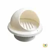 Tapa Impermeable para Salida de Aire de PVC, Tapa de Ventilación Integrada y Dividida de Plástico, Tapa de Extracción de Humo, Tapa a Prueba de Viento para Pared Exterior