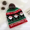 Chapéu de Natal com Luzes Chapéu de Natal de Tricô para Adultos e Crianças Chapéu de Tricô Luminoso Chapéu de Lã Quente do Papai Noel de Alta Qualidade
