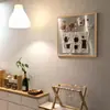 Quadro de mensagens magnético com moldura de madeira, montado na parede, armazenamento multifuncional de fotos, pintura decorativa em aço inoxidável, quadro de recados doméstico, atacado
