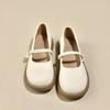 Zapatos Planos Mary Jane para Mujer, Nuevo Estilo Verano 2025 Zapatos sin Cordones, Zapatos de Piel Brisa Suave de Noche para Combinar con Faldas