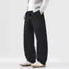 Otoño 2025 Nuevo Pantalón de Chándal de Punto Retro Japonés Holgado Talla Grande Scimitar para Hombre de Pierna Ancha Casual Moderno
