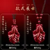 Colgante de carpa roja cinnabar, año tras año, hay más que collares para hombres y mujeres, año tras año, hay más que colgante de arena dorada púrpura de pez dorado