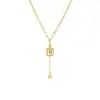 Moderna, de lujo ligero, exquisita cadena de titanio para mujer, versátil, única, simple cadena para la clavícula, moderna y elegante, no se decolora, venta al por mayor desde el fabricante